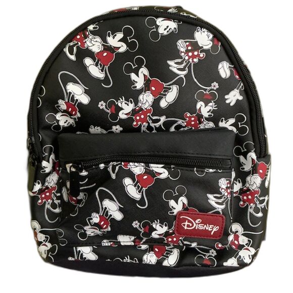 Disney Bioworld Mickey and Minnie Mouse Mini Backpack Black NWT *** - Picture 2 of 13